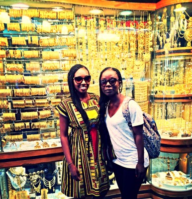 Belkis and I at the Gold Souk 