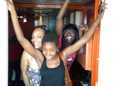 On a cruise in December 2010 with my sister and best friend.