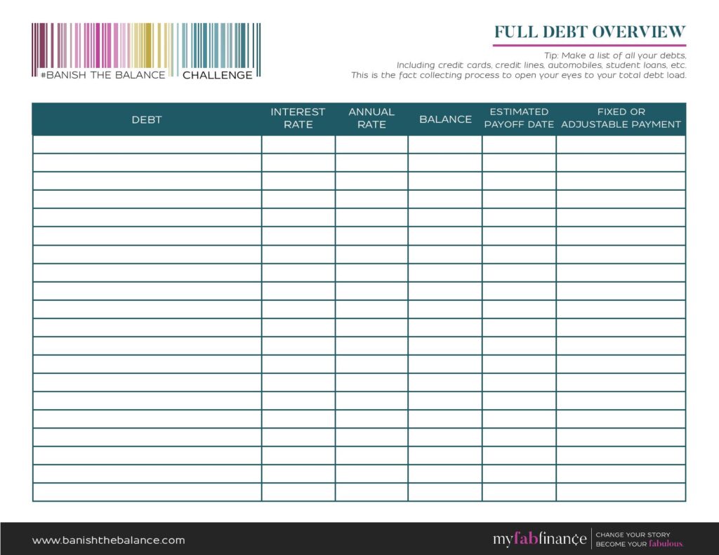 Banish The Balance Day 1 - MyFabFinance